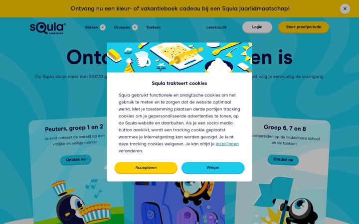 Screenshot of squla.nl