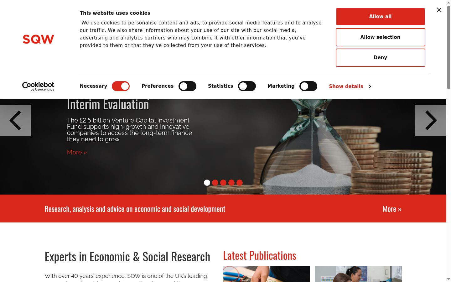 Screenshot of the consent banner shown before any interaction