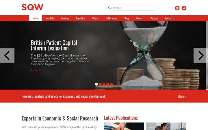 Screenshot of sqw.co.uk