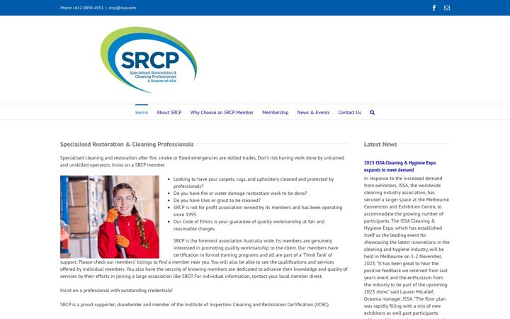 Screenshot of srcp.org.au