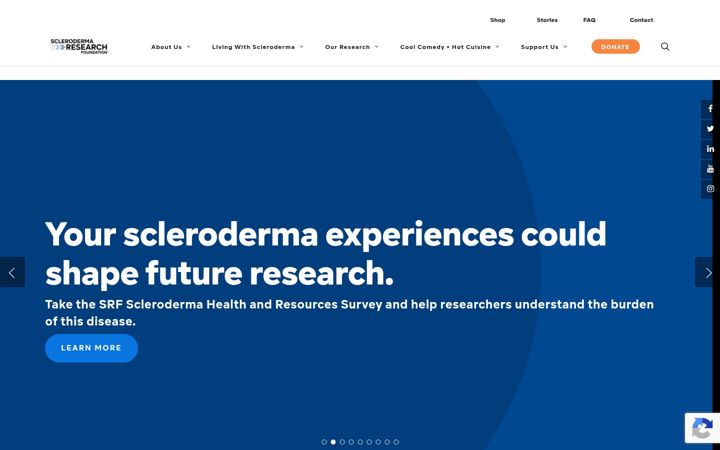 Screenshot of srfcure.org