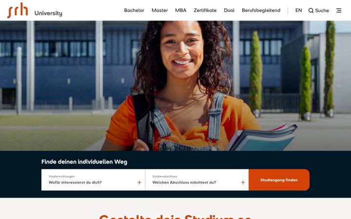 Screenshot of srh-university.de