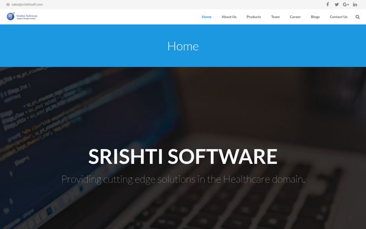 Screenshot of srishtisoft.com