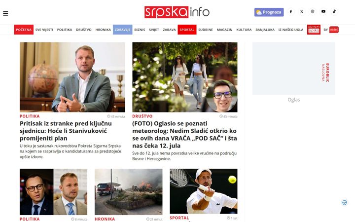 Screenshot of srpskainfo.com