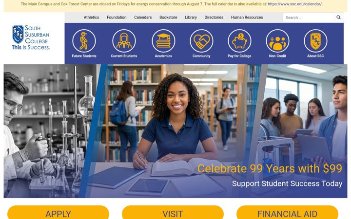 Screenshot of ssc.edu