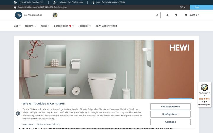 Screenshot ta' ssd-armaturenshop.de