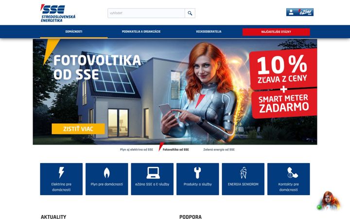 Screenshot of sse.sk
