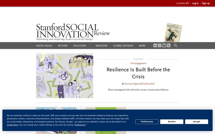 Screenshot stránky ssir.org
