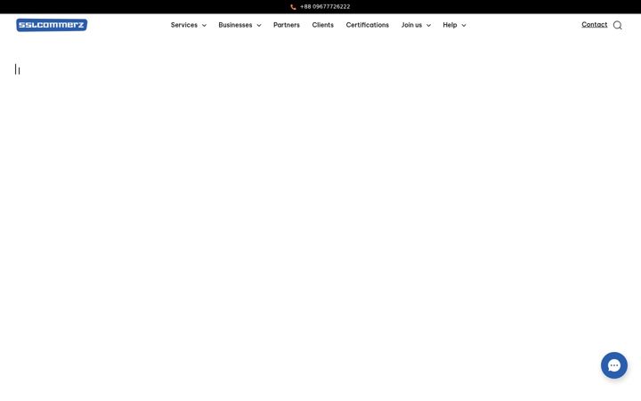 Captura de ecrã de sslcommerz.com