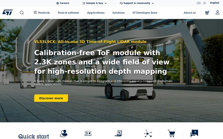 Screenshot ta' st.com