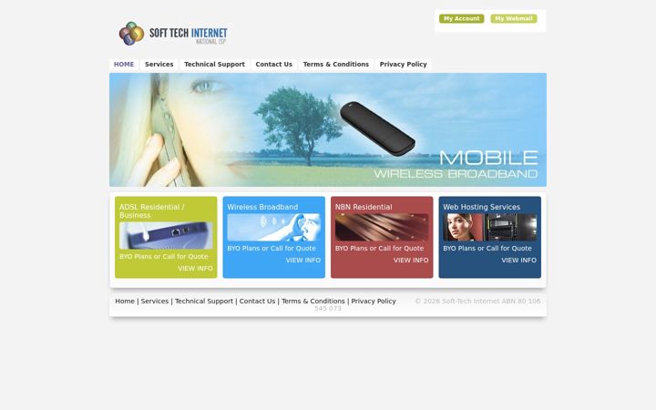 Screenshot stránky st.net.au