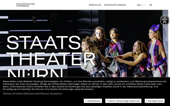 Screenshot of staatstheater-nuernberg.de