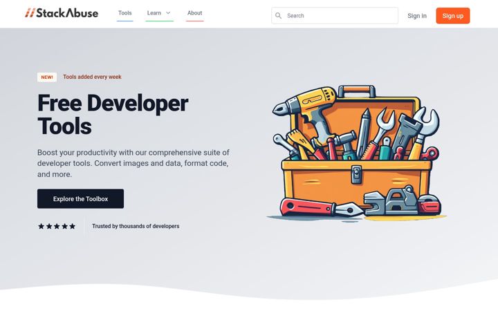 Screenshot of stackabuse.com
