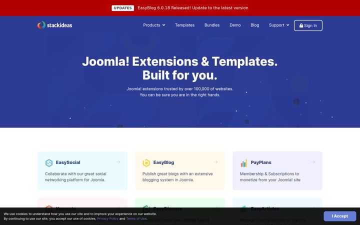 Screenshot of stackideas.com
