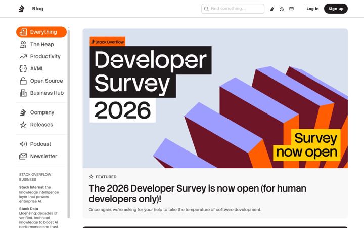 Screenshot stránky stackoverflow.blog