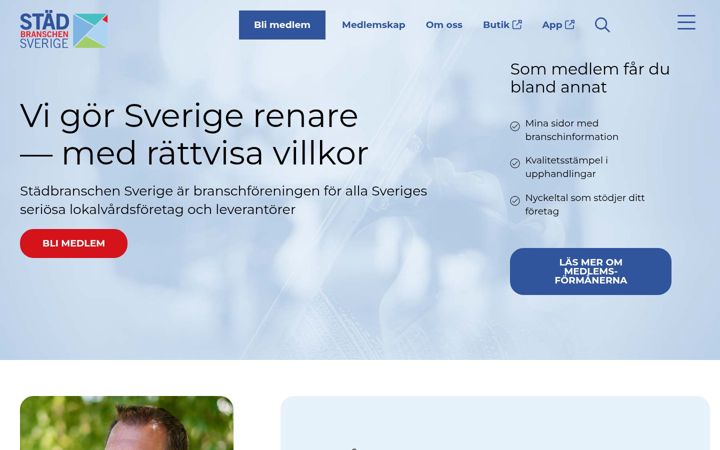 Posnetek zaslona stadbranschensverige.se