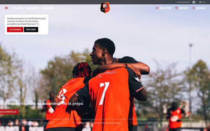 Screenshot of staderennais.com