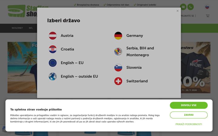 Screenshot of stadionshop.com