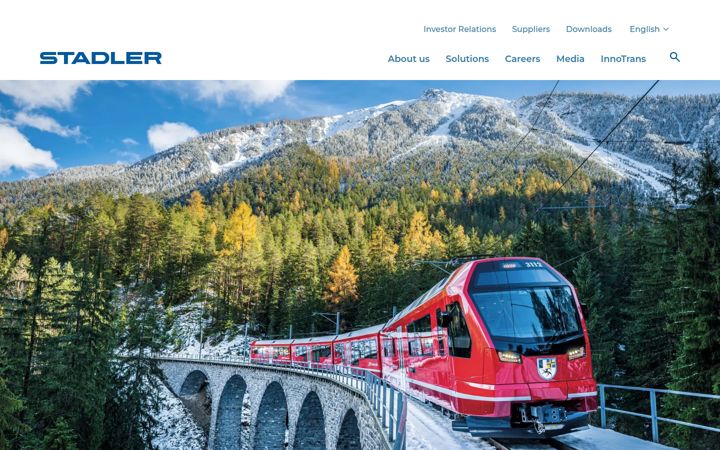 Screenshot of stadlerrail.com