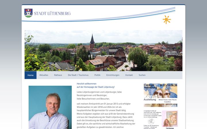 Екранна снимка на stadt-luetjenburg.de