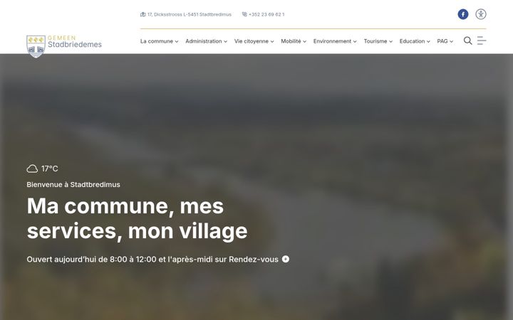 Captura de pantalla de stadtbredimus.lu