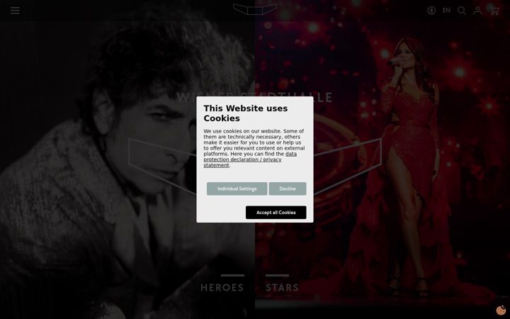 Screenshot of stadthalle.com