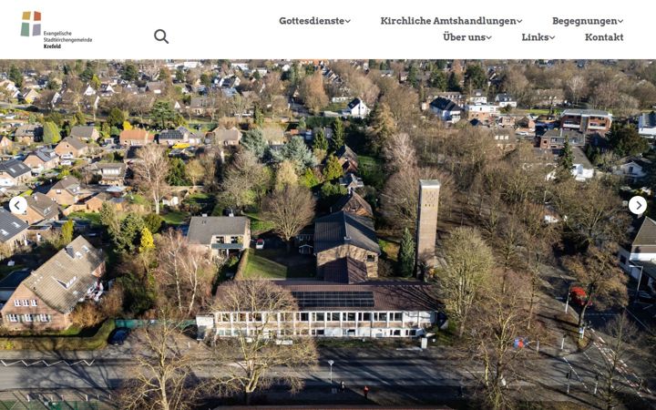 Screenshot of stadtkirche-krefeld.de