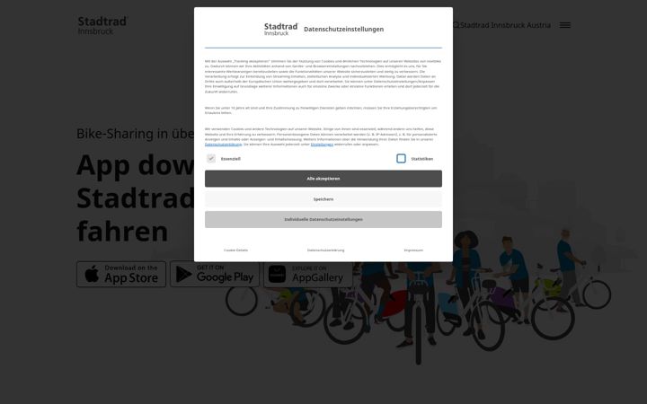 Snimka zaslona za stadtrad-innsbruck.at