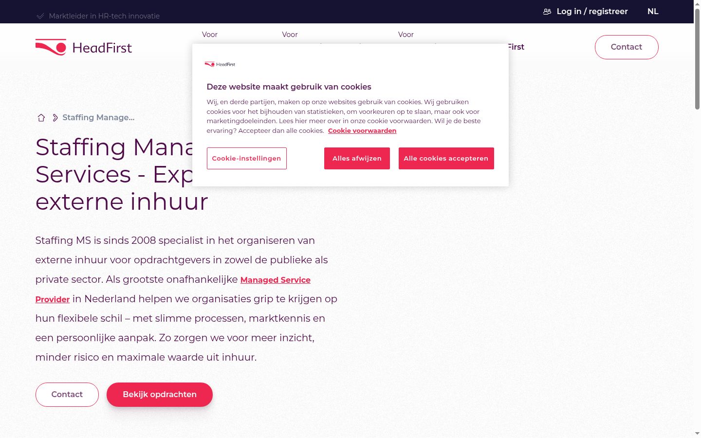 Screenshot of the consent banner shown before any interaction