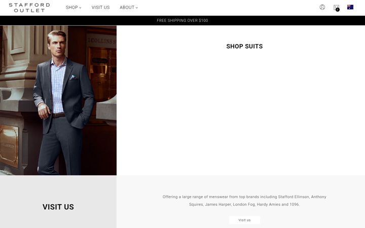 Screenshot of staffordoutlet.com.au