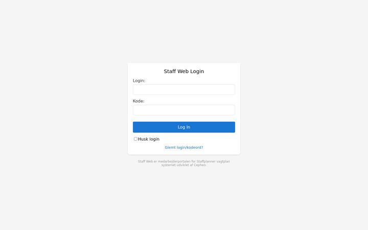 Screenshot of staffweb.dk