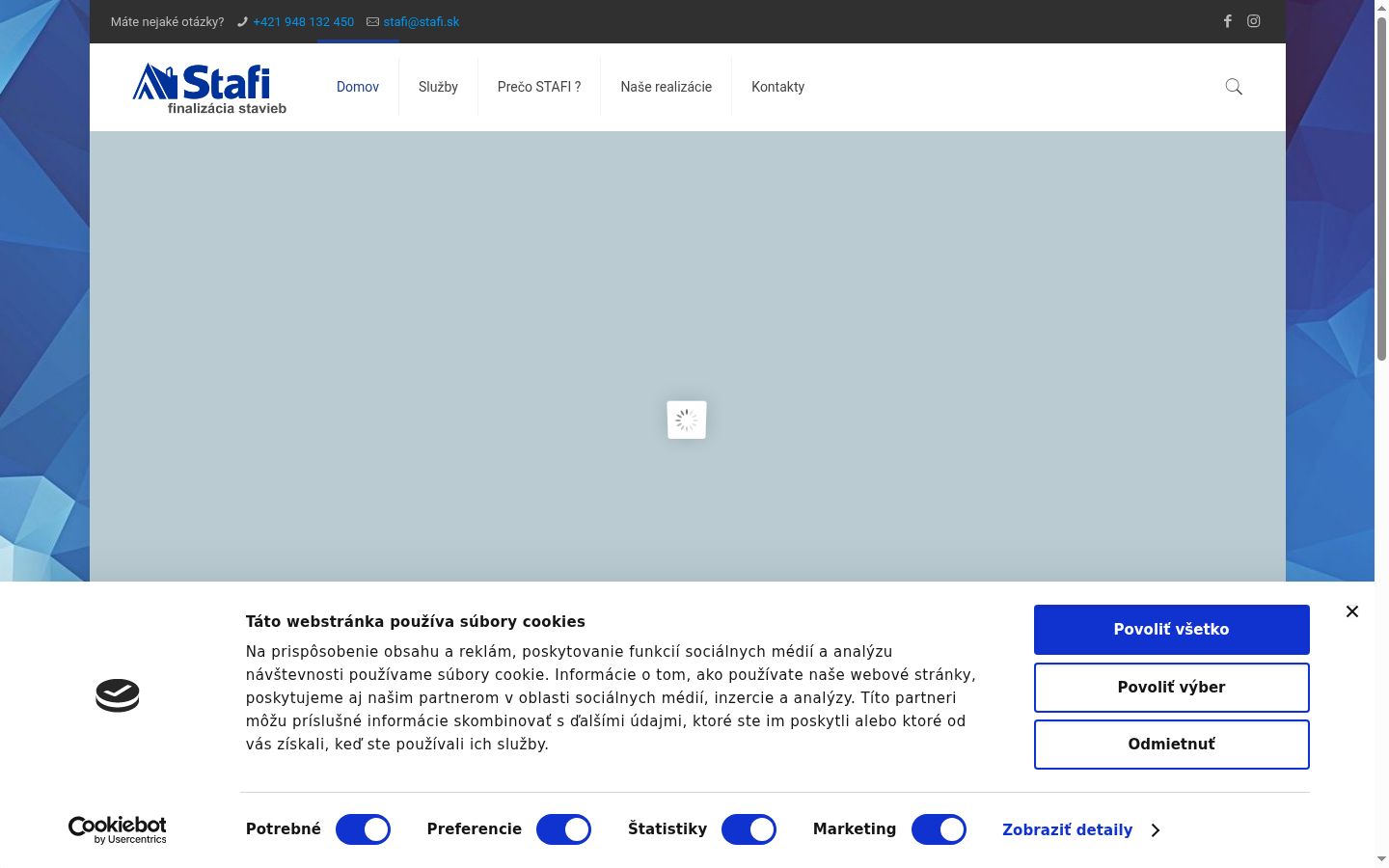 Screenshot van de toestemmingsbanner zoals getoond vóór enige interactie
