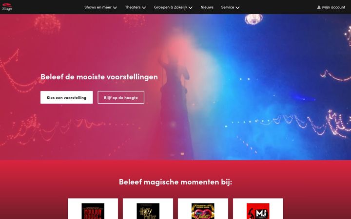 Screenshot of stage-entertainment.nl