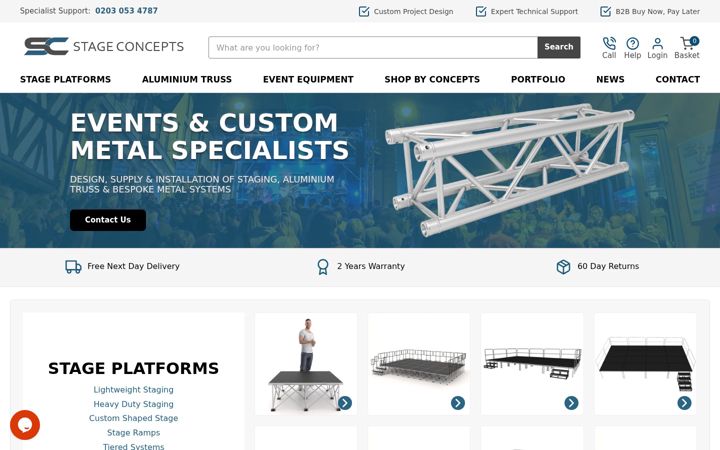 Screenshot of stageconcepts.co.uk