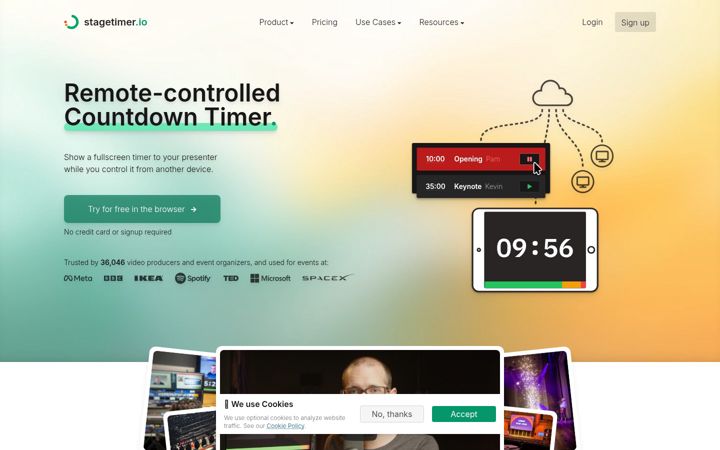 Screenshot of stagetimer.io