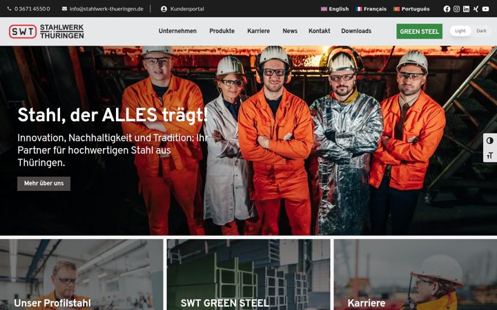 Screenshot του stahlwerk-thueringen.com