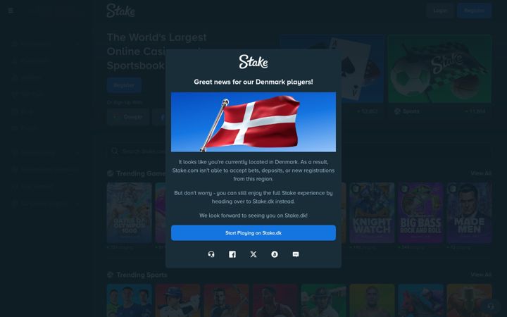 Screenshot of stake.games