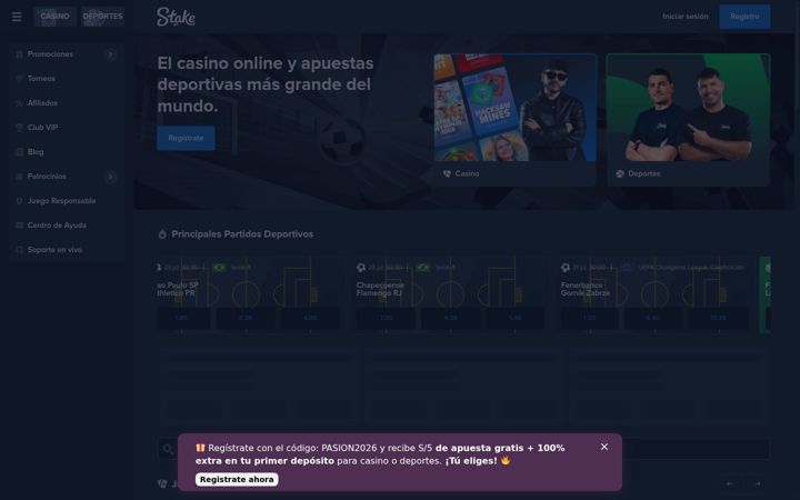 Screenshot of stake.pe