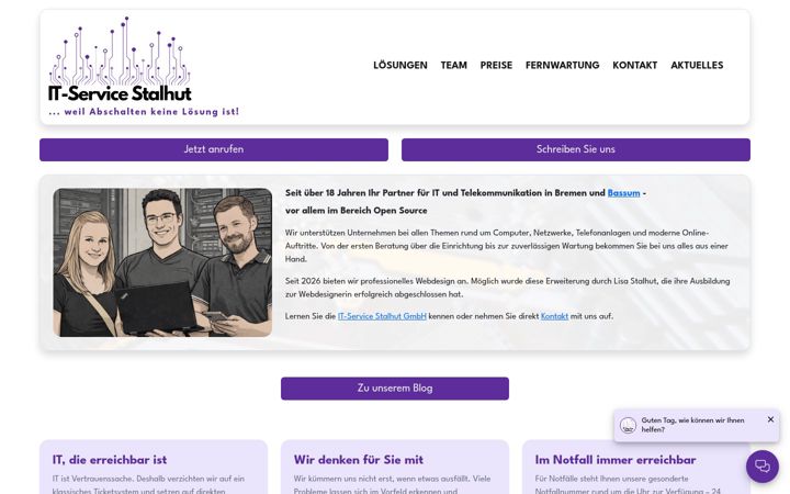 Screenshot of stalhut-it.de