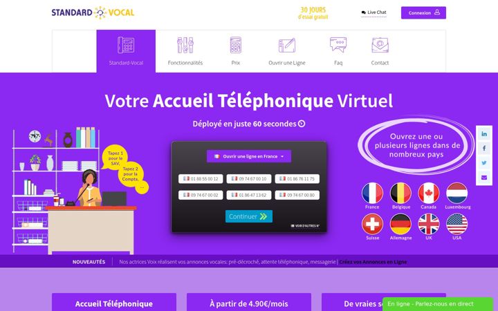 Screenshot of standard-vocal.com