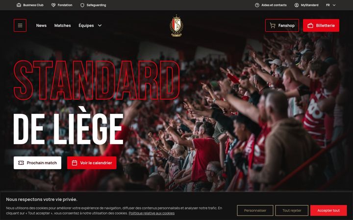 Screenshot of standard.be