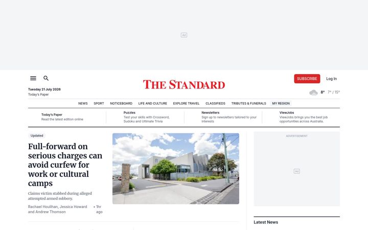 Screenshot of standard.net.au