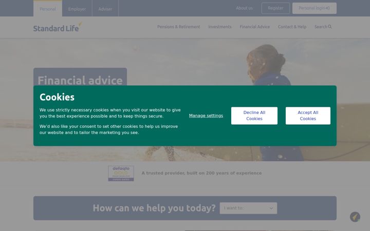 Screenshot of standardlife.co.uk