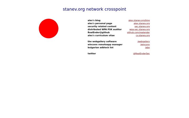 Screenshot of stanev.org
