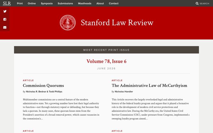 Screenshot of stanfordlawreview.org