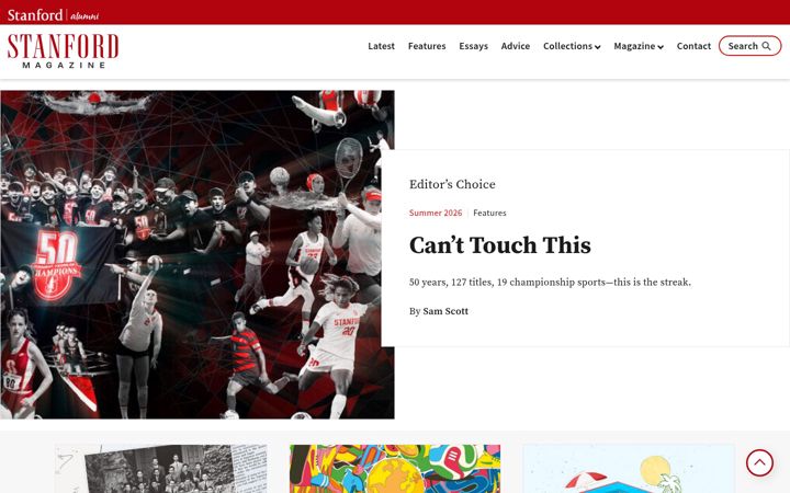 Screenshot of stanfordmag.org