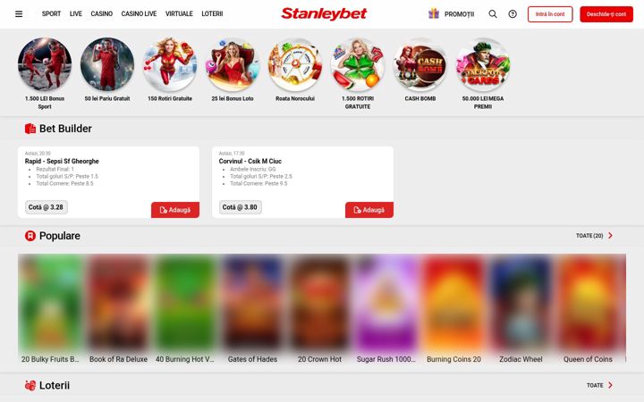 Screenshot of stanleybet.ro
