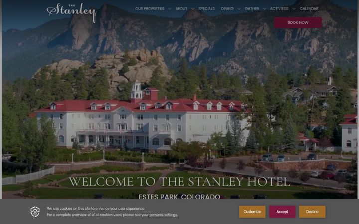 Screenshot of stanleyhotel.com