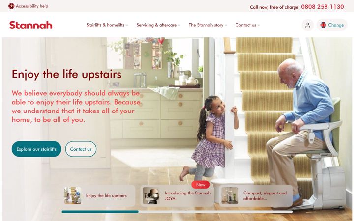 Screenshot of stannah.com