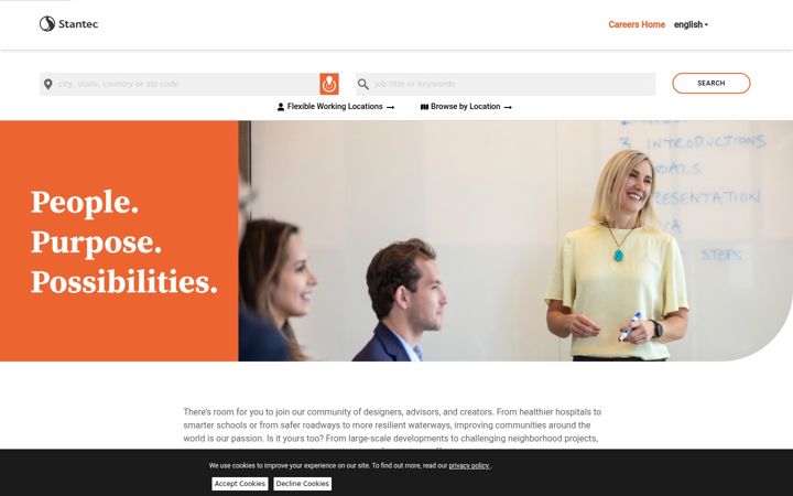 Screenshot of stantec.jobs